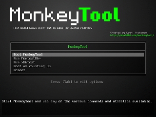 Boot menu